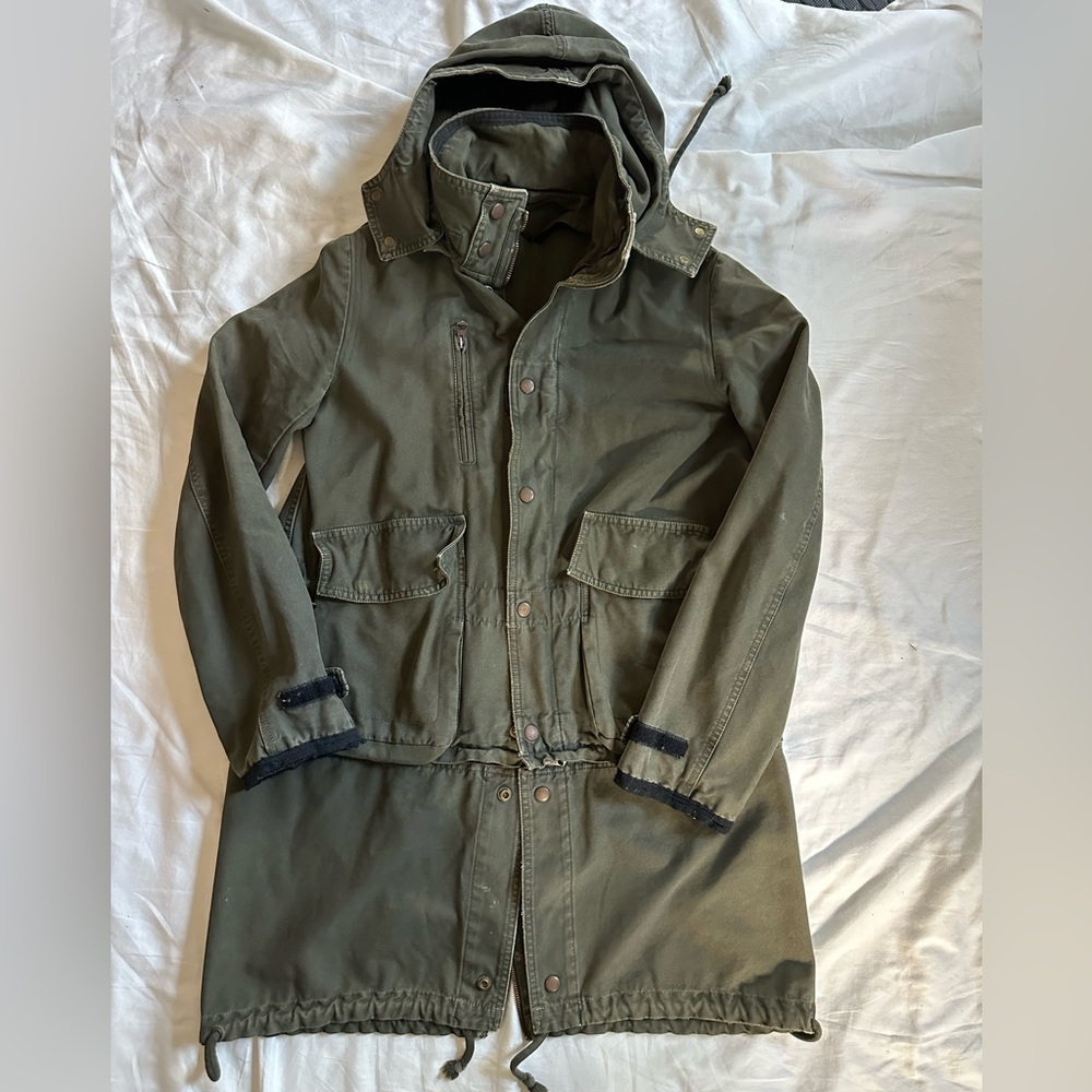 Golden Goose Vintage Olive Green Hooded Jacket